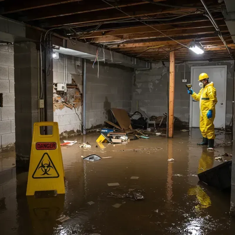 Flooded Basement Electrical Hazard in Balch Springs, TX Property